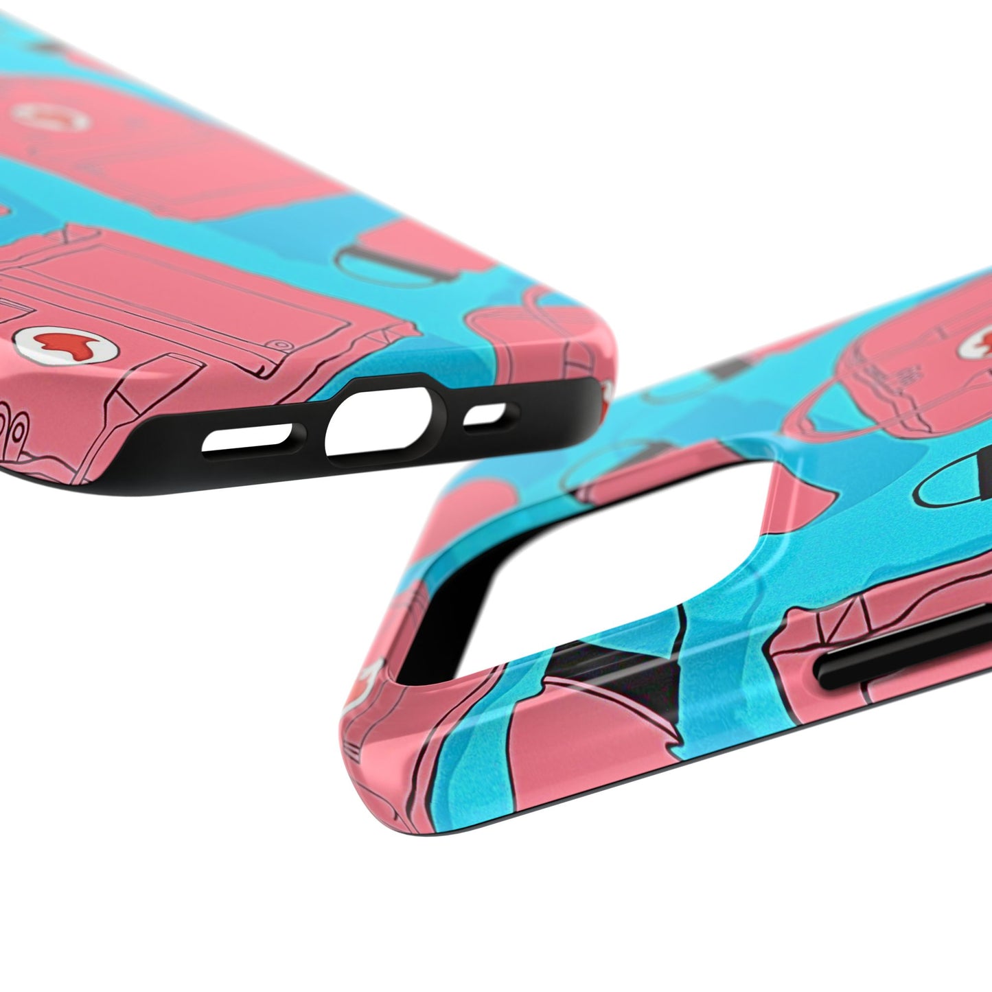 VSCO Kanken Backpack Water Bottle Pink & Blue Tough Phone Case | Aesthetic