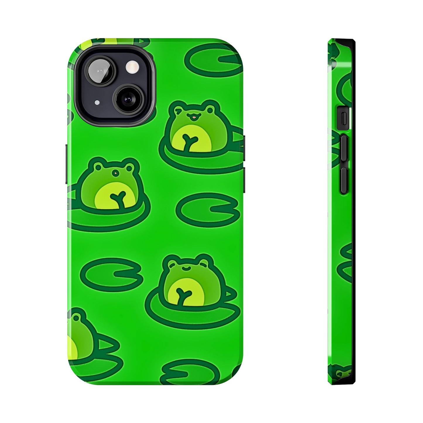 Cute Green Frogs Pattern Tough Phone Case | Animals