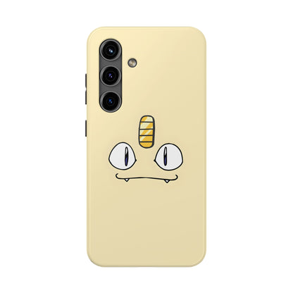 Cat Minimal Gold Coin Face Tough Phone Case | Anime