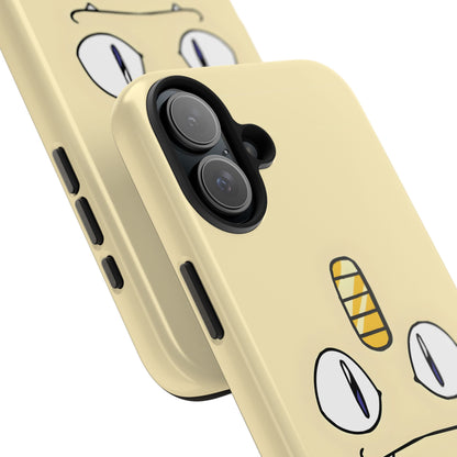Cat Minimal Gold Coin Face Tough Phone Case | Anime