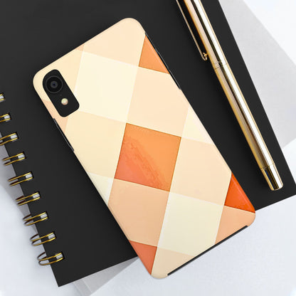Pastel Minimalist Two-Tone Checkerboard Tough Phone Case | Aesthetic