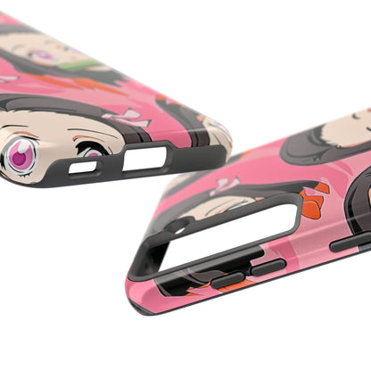 Nezuko Kamado Head Pattern Tough Phone Case | Anime - Demon Slayer