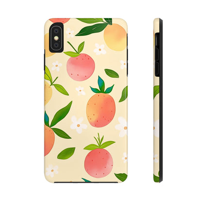 Mango Orange Fruit Pattern Tough Phone Case | Aesthetic