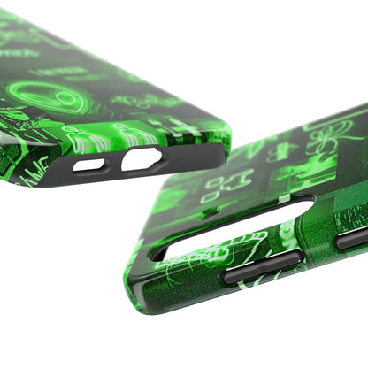 Green Neon Style Tough Phone Case | Aesthetic