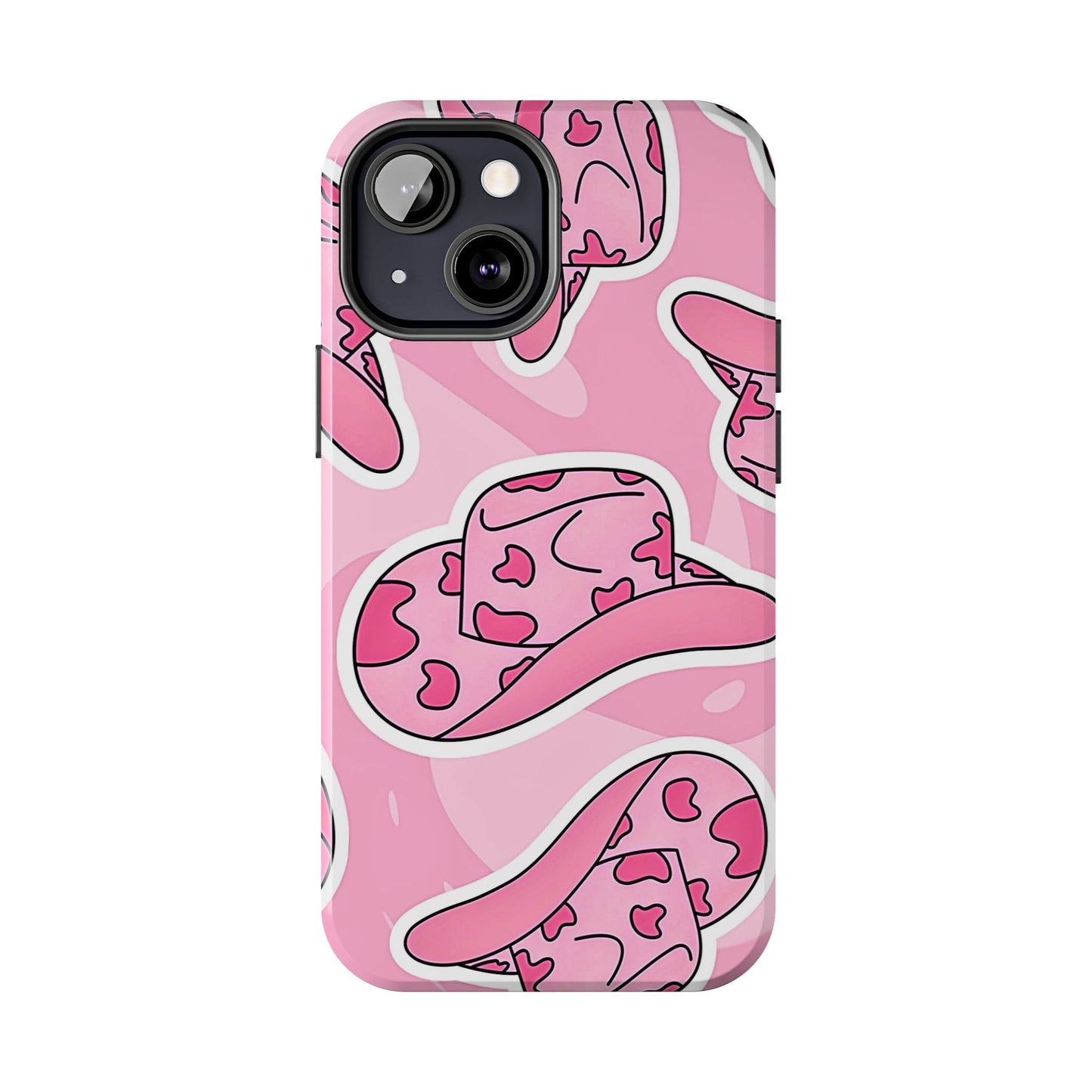 Pink Cowboy Hat Preppy Tough Phone Case | Aesthetic