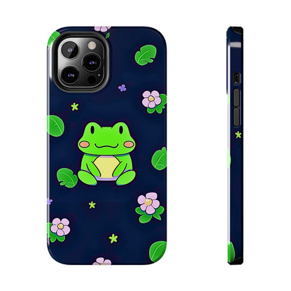 Adorable Froggy Black Tough Phone Case | Animals
