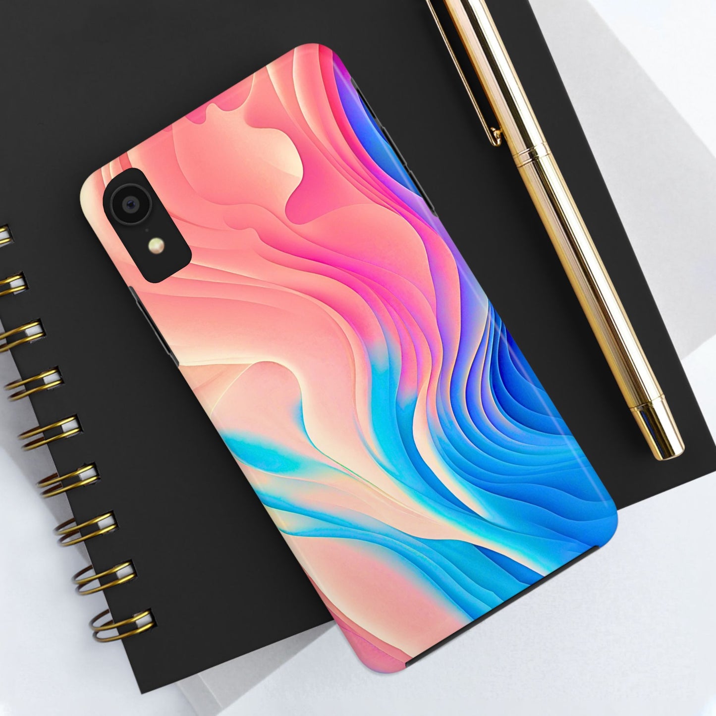 Abstract Pastel Waves Tough Phone Case | Aesthetic