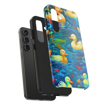 Ducks in the Pond Pattern Style Tough Phone Case | Animals
