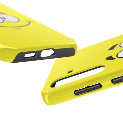 Smiley Happy Face Yellow Minimalist Cartoon Tough Phone Case | Funny