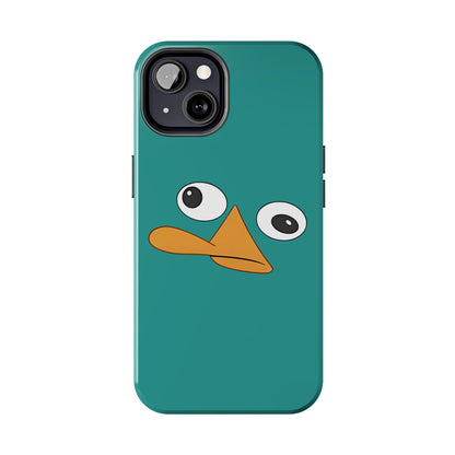 Phineas and Ferb Perry Platypus Eyes Teal Expression Tough Phone Case | Cartoon