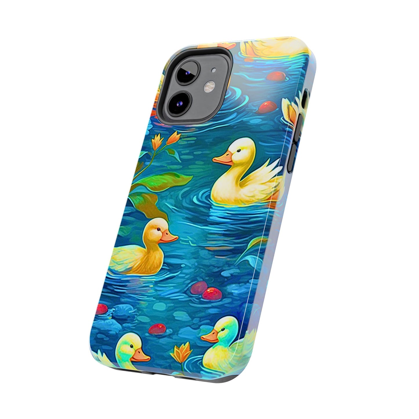 Ducks in the Pond Pattern Style Tough Phone Case | Animals