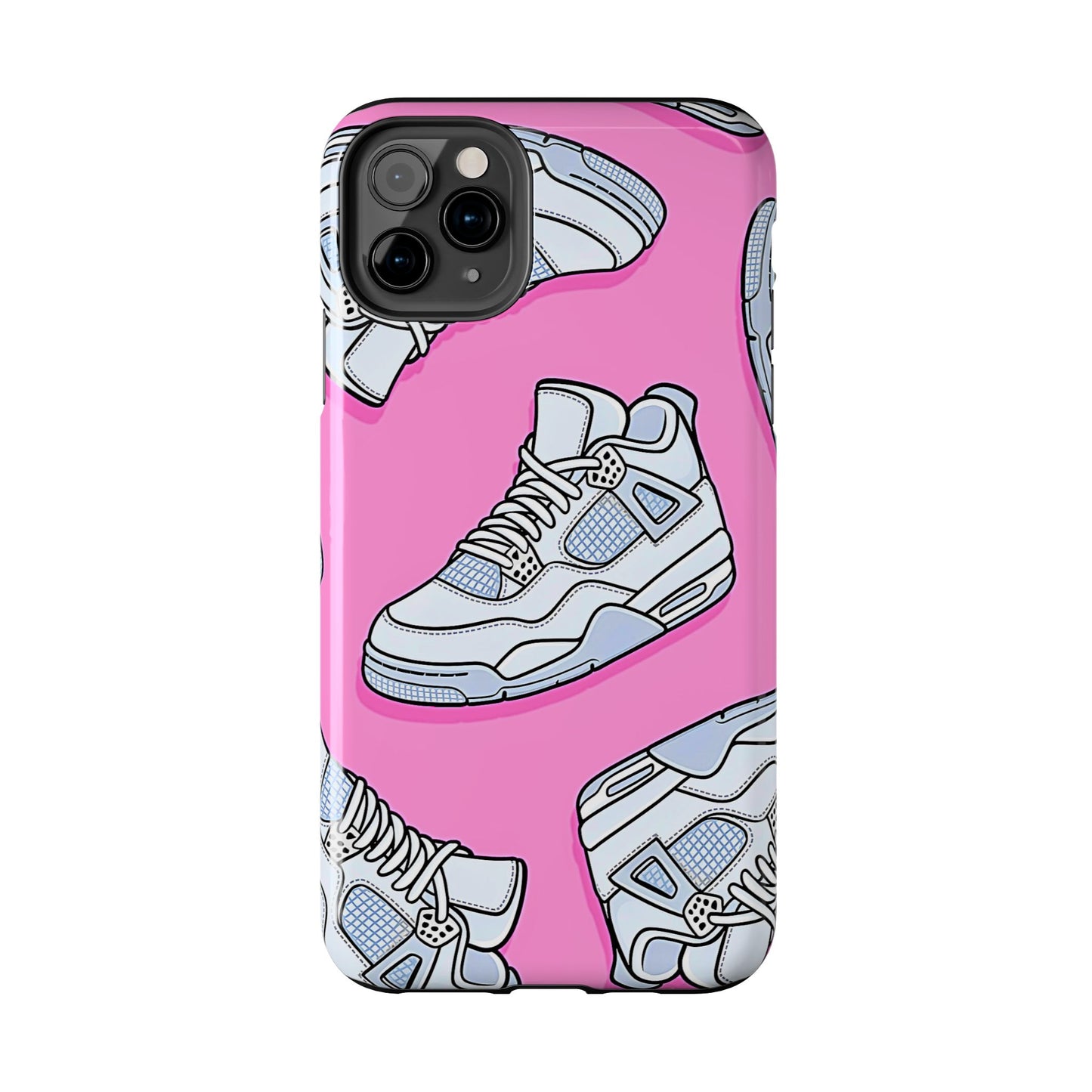 Funda resistente para teléfono con diseño de zapatillas Jordan 4 blancas | Estética