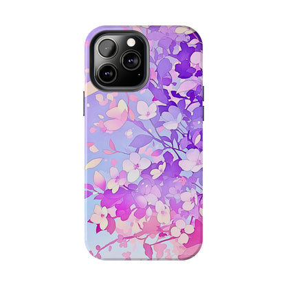 Funda resistente para teléfono con delicados estampados florales en tonos pastel | Estética