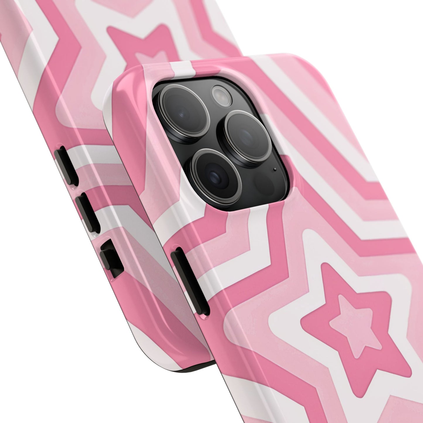 Pink Preppy Star Pattern Style Tough Phone Case | Aesthetic