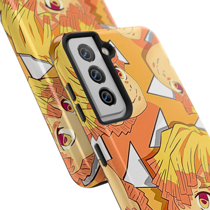 Zenitsu Agatsuma Haori Head Pattern Tough Phone Case | Anime - Demon Slayer