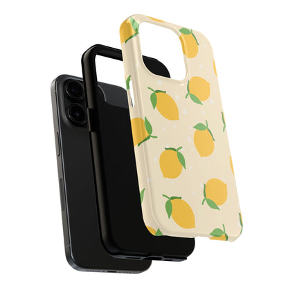 Cute Aesthetic Lemon Pattern Citrus Design Tough Phone Case | Food