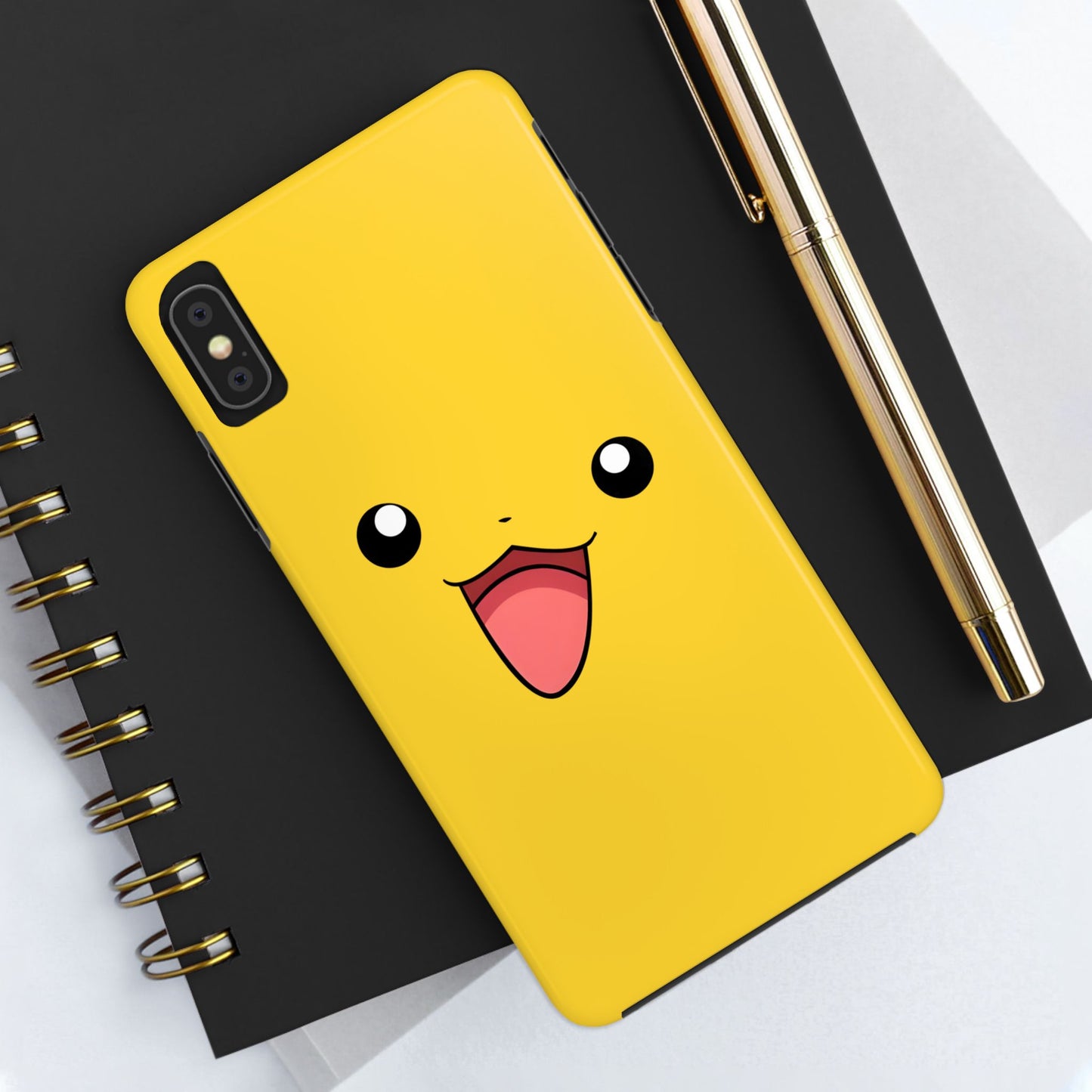 Electric Mouse Yellow Happy Face Minimal Design Tough Phone Case | Anime