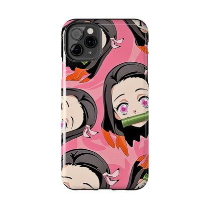 Nezuko Kamado Head Pattern Tough Phone Case | Anime - Demon Slayer