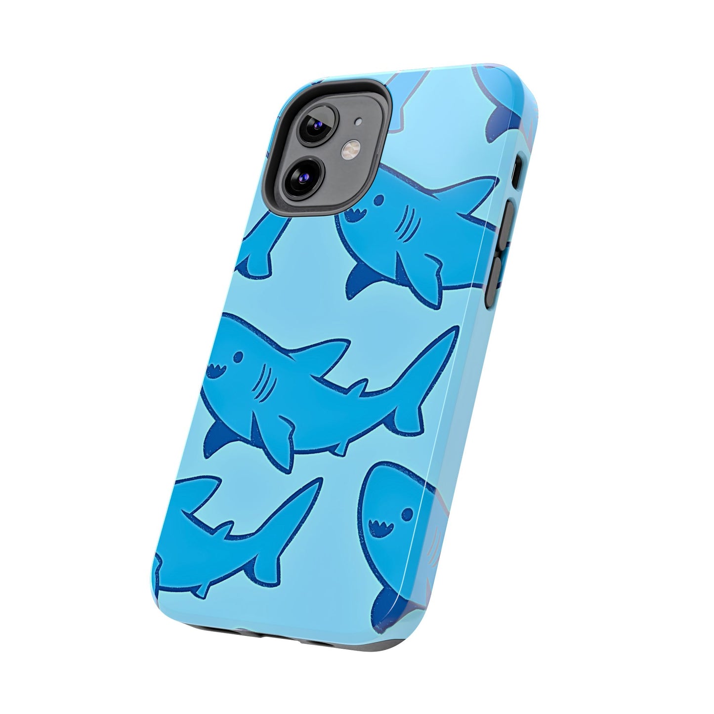 Smiley Shark Fun Pattern Tough Phone Case | Animals