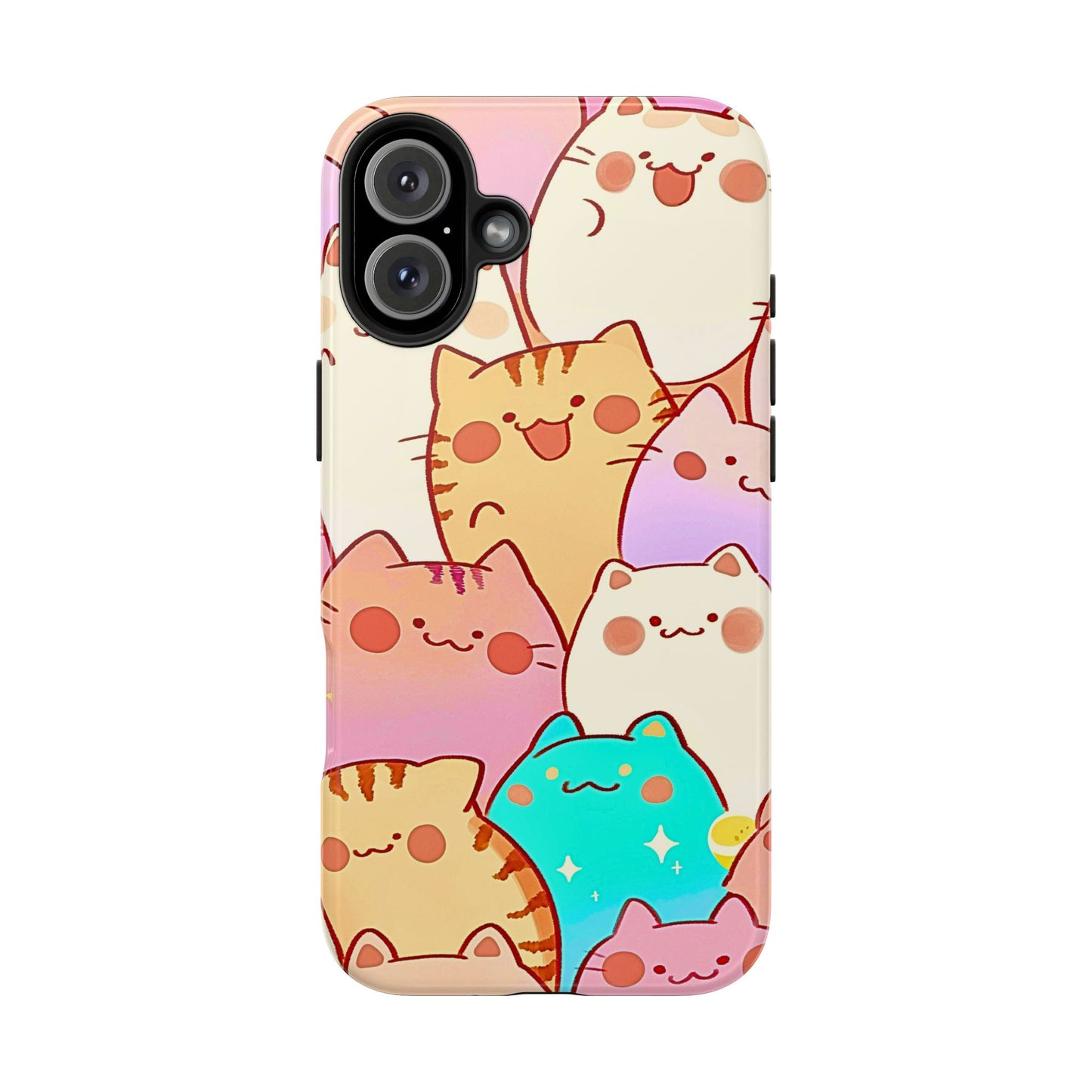 Kawaii Chubby Adorable Cats Tough Phone Case | Animals