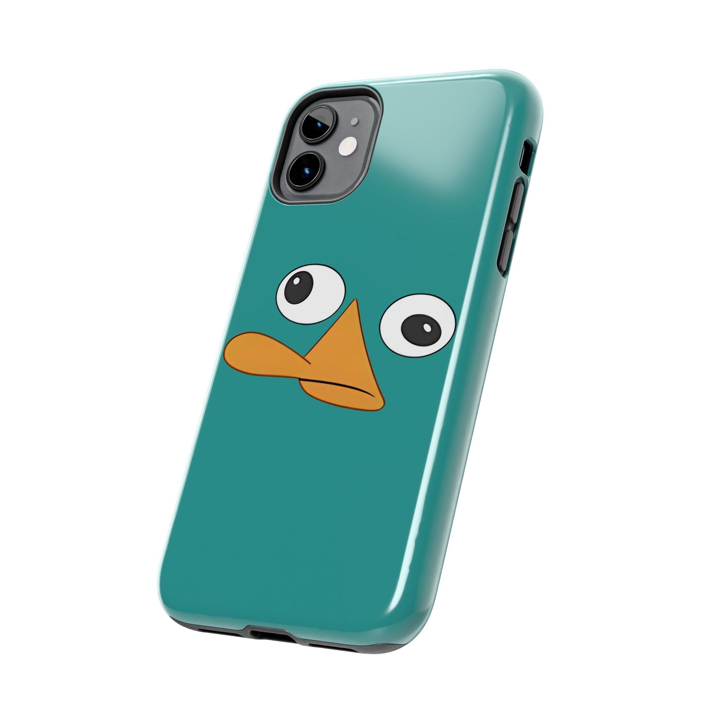 Phineas and Ferb Perry Platypus Eyes Teal Expression Tough Phone Case | Cartoon