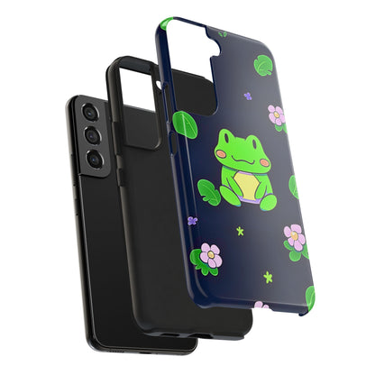 Adorable Froggy Black Tough Phone Case | Animals