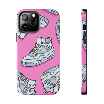 Funda resistente para teléfono con diseño de zapatillas Jordan 4 blancas | Estética
