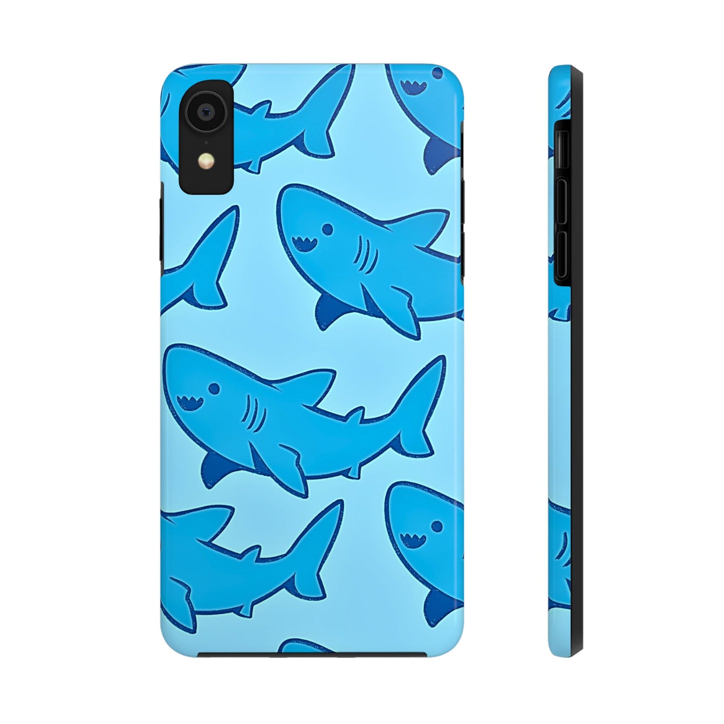 Smiley Shark Fun Pattern Tough Phone Case | Animals