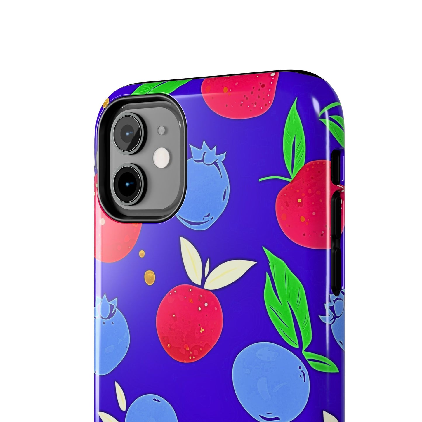 Funda resistente para teléfono con diseño de arándanos y fresas | Estética