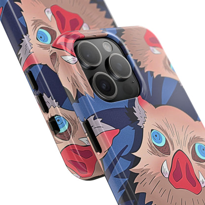Inosuke Hashibira Head Pattern Tough Phone Case | Anime - Demon Slayer