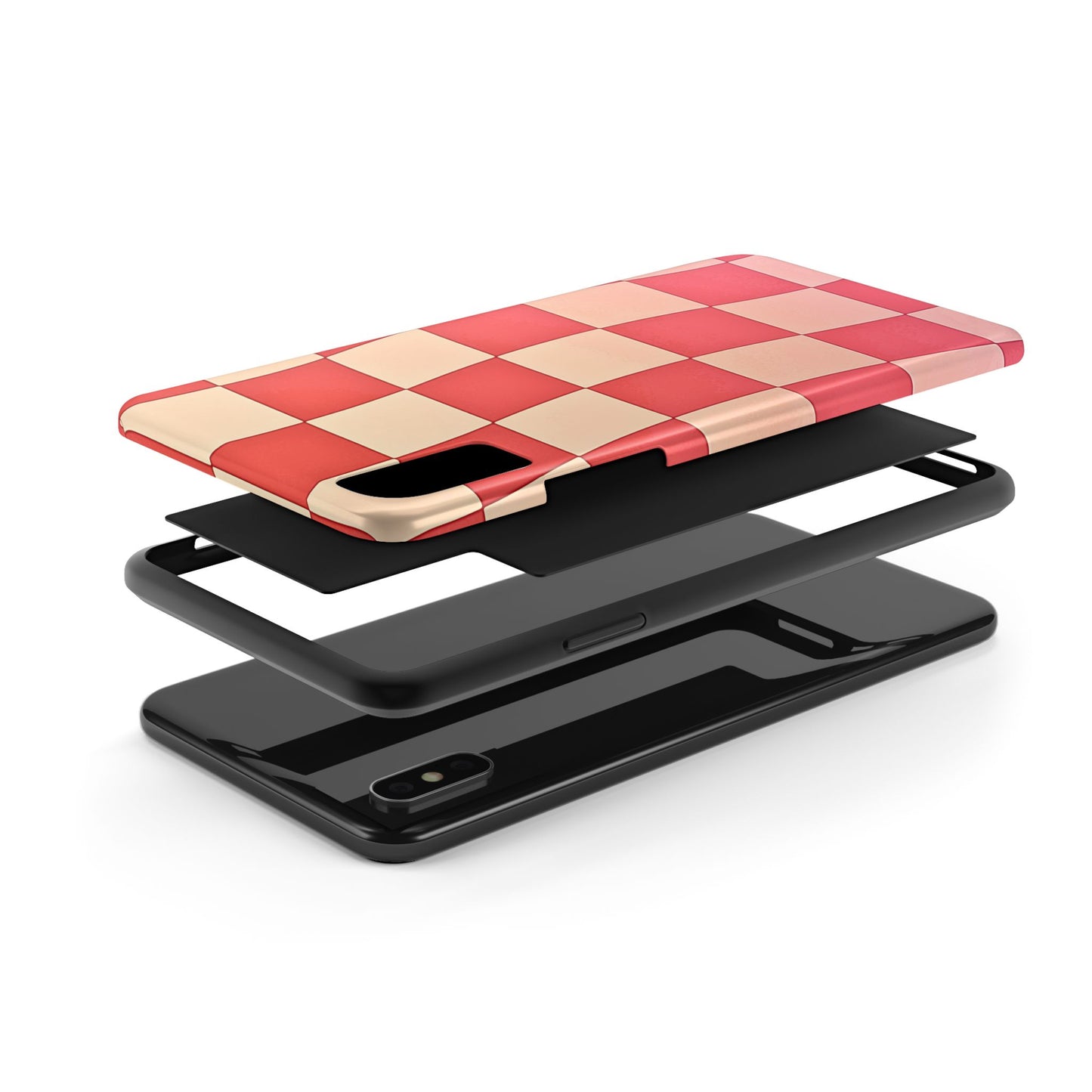 Preppy Checkered Pink Tough Phone Case | Aesthetic