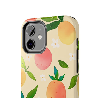 Mango Orange Fruit Pattern Tough Phone Case | Aesthetic
