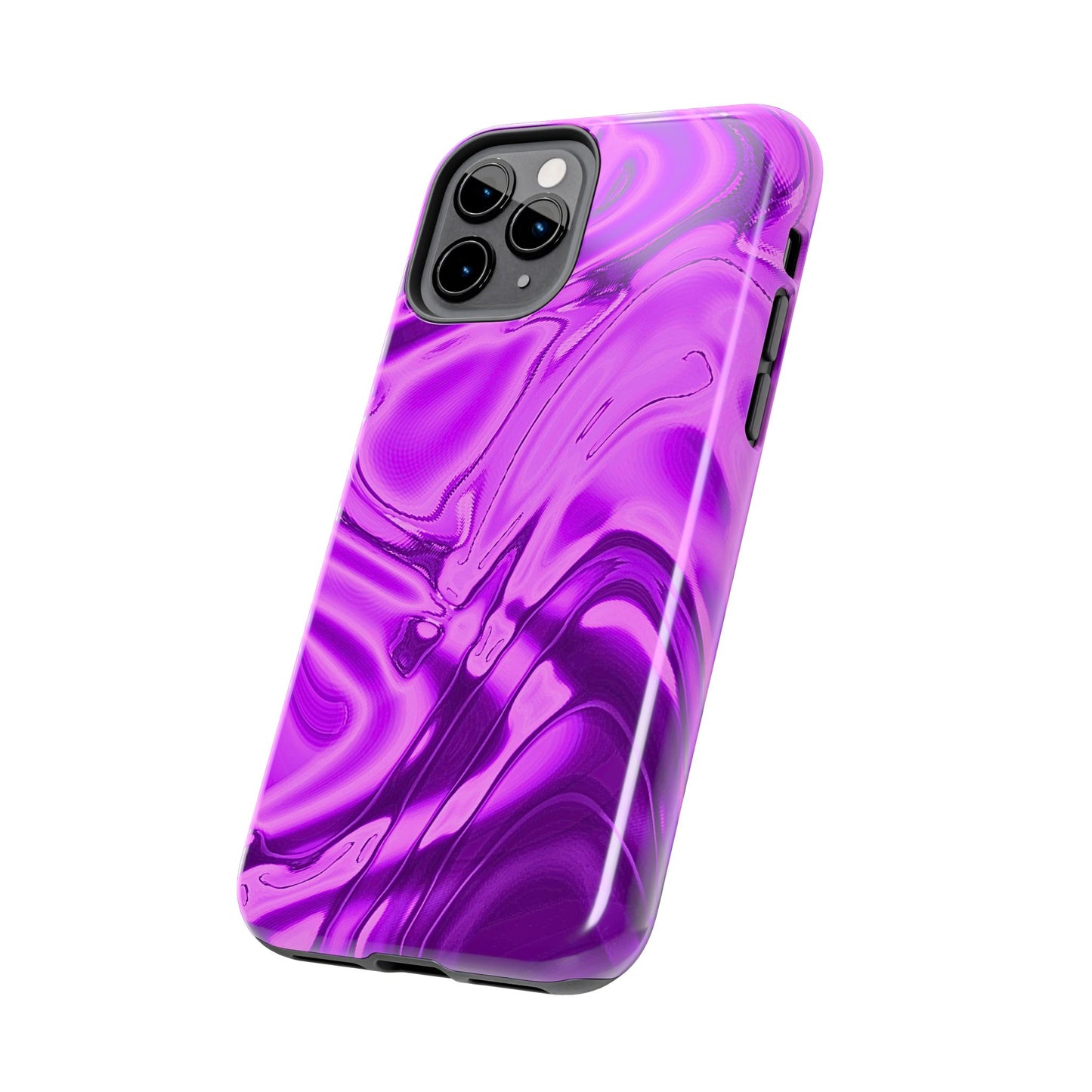 Liquid Metal Purple Tough Phone Case | Aesthetic