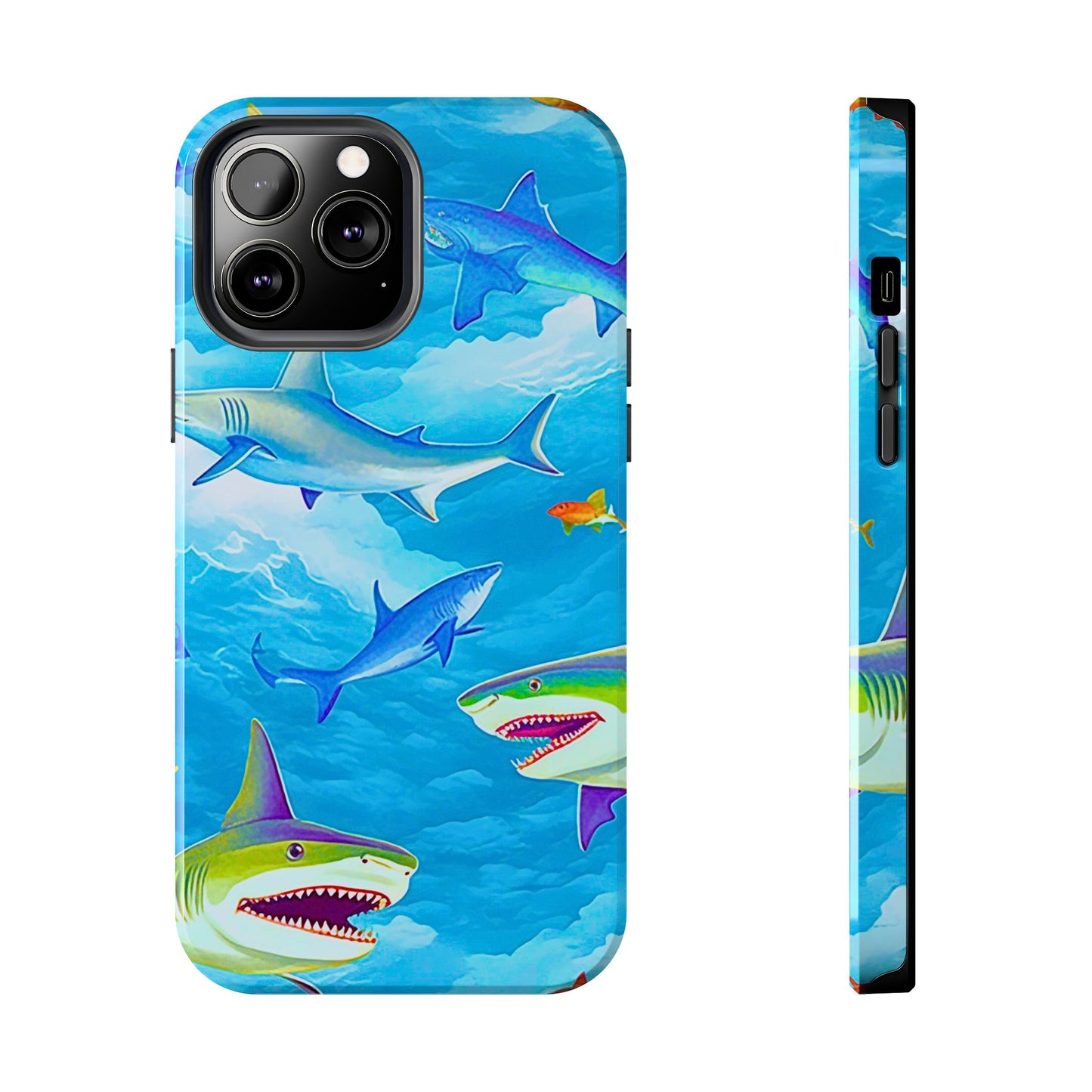 Sharks in the Sky Pattern Style Tough Phone Case | Animals