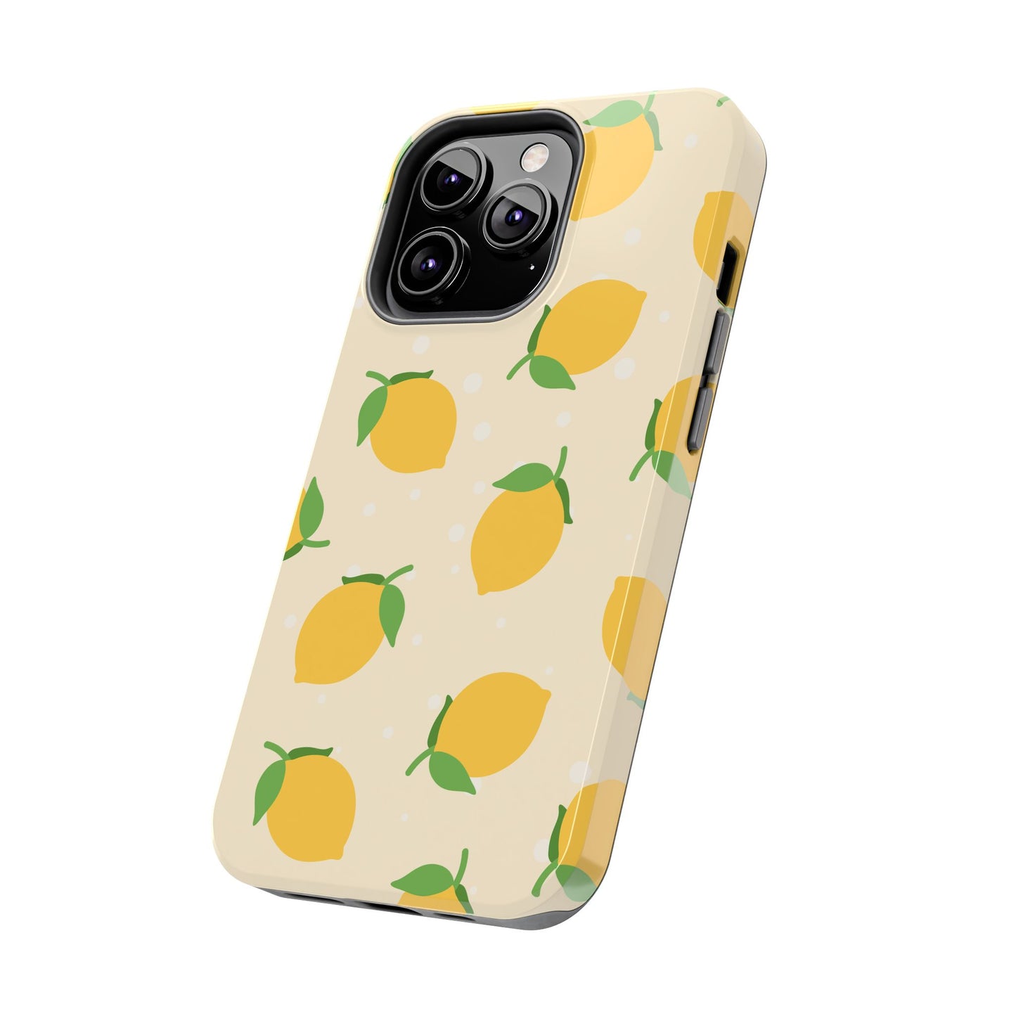 Cute Aesthetic Lemon Pattern Citrus Design Tough Phone Case | Food