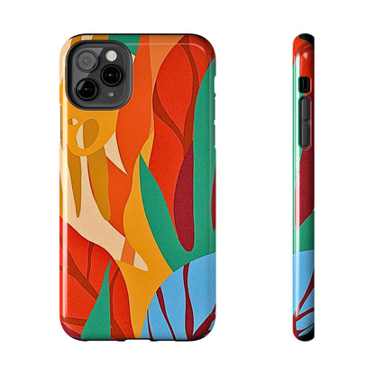 Abstract Autumn Leaves Tough Phone Case | Aesthetic