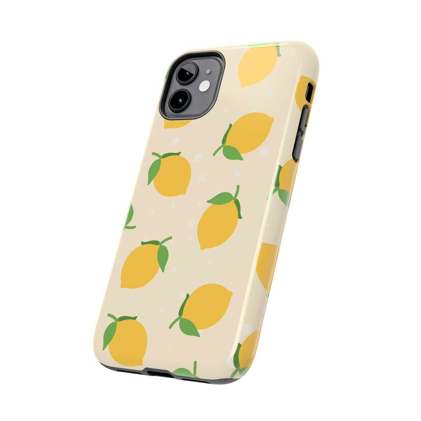 Cute Aesthetic Lemon Pattern Citrus Design Tough Phone Case | Food