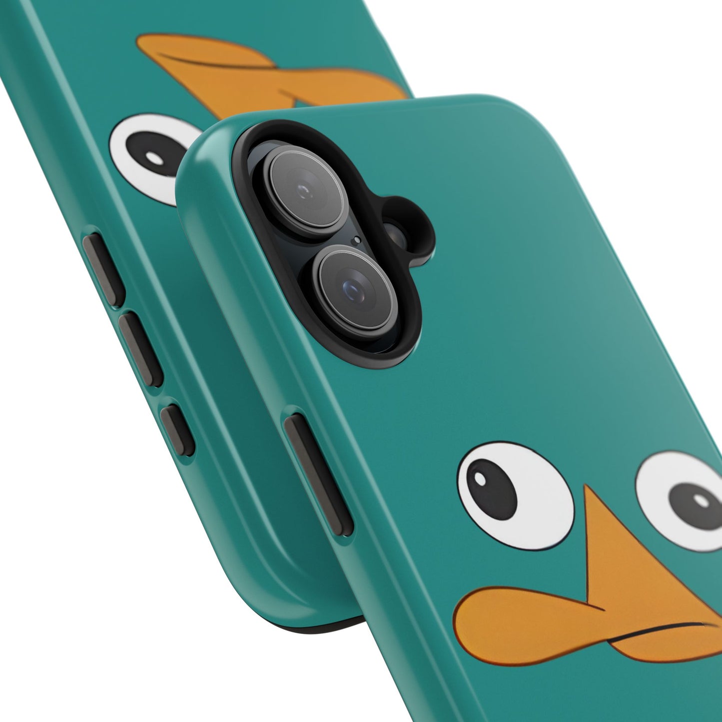 Phineas and Ferb Perry Platypus Eyes Teal Expression Tough Phone Case | Cartoon