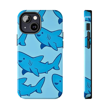 Smiley Shark Fun Pattern Tough Phone Case | Animals