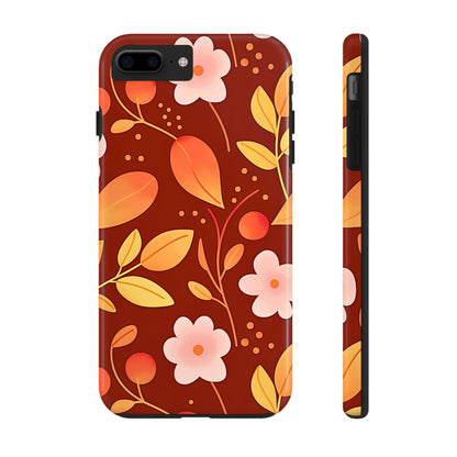 Autumn Fall Leaf Pattern Tough Phone Case | Aesthetic
