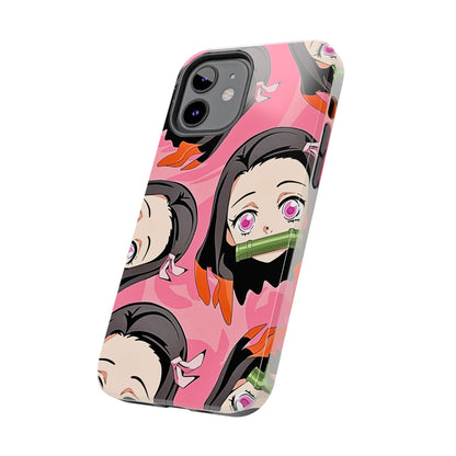 Nezuko Kamado Head Pattern Tough Phone Case | Anime - Demon Slayer