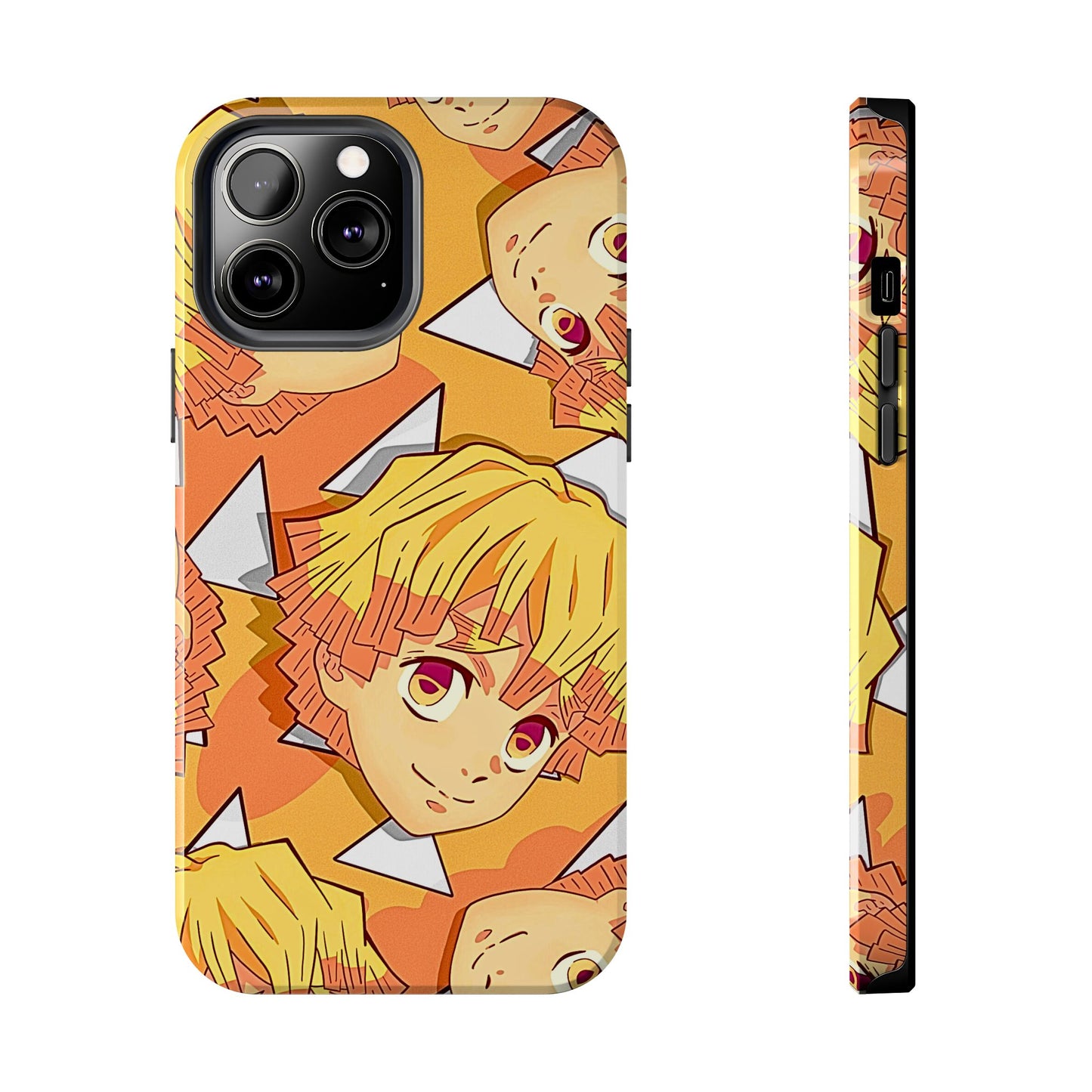 Zenitsu Agatsuma Haori Head Pattern Tough Phone Case | Anime - Demon Slayer