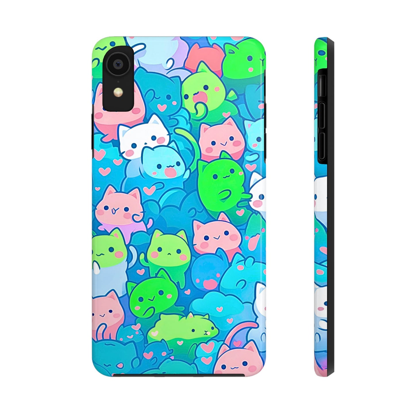 Cute Colorful Cats Pattern Style Tough Phone Case | Animals