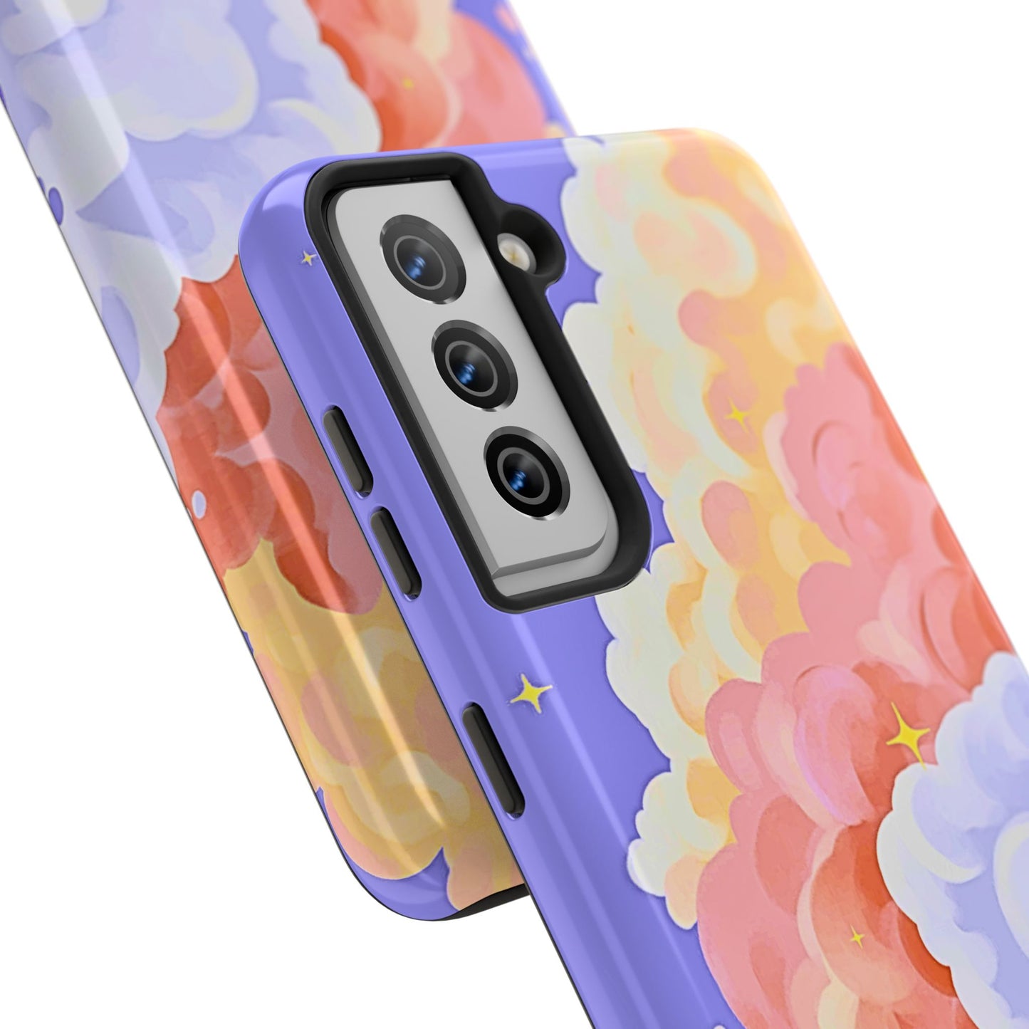 Funda resistente para teléfono con diseño de nubes de colores de ensueño | Estética