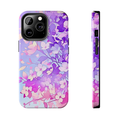Funda resistente para teléfono con delicados estampados florales en tonos pastel | Estética