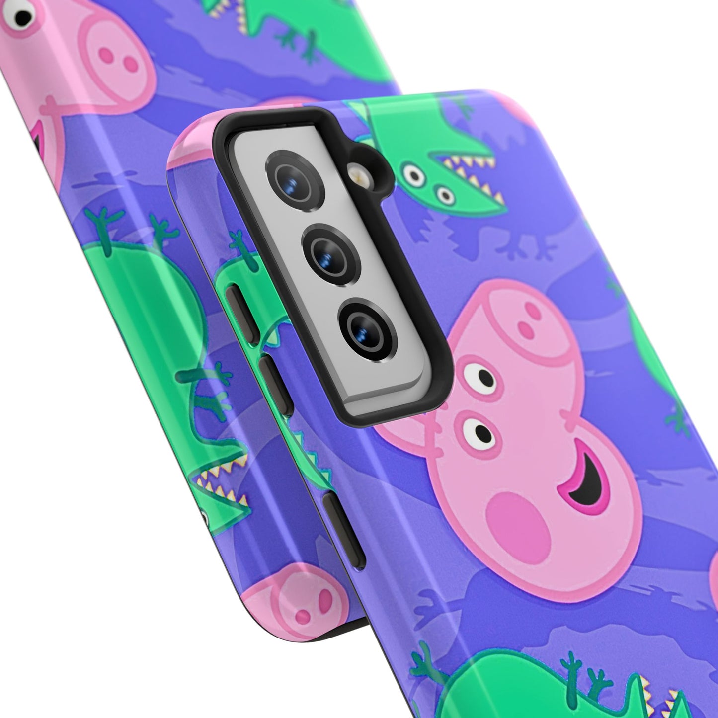 Peppa Pig & George Dinosaur Pattern Tough Phone Case | Cartoons - Peppa Pig