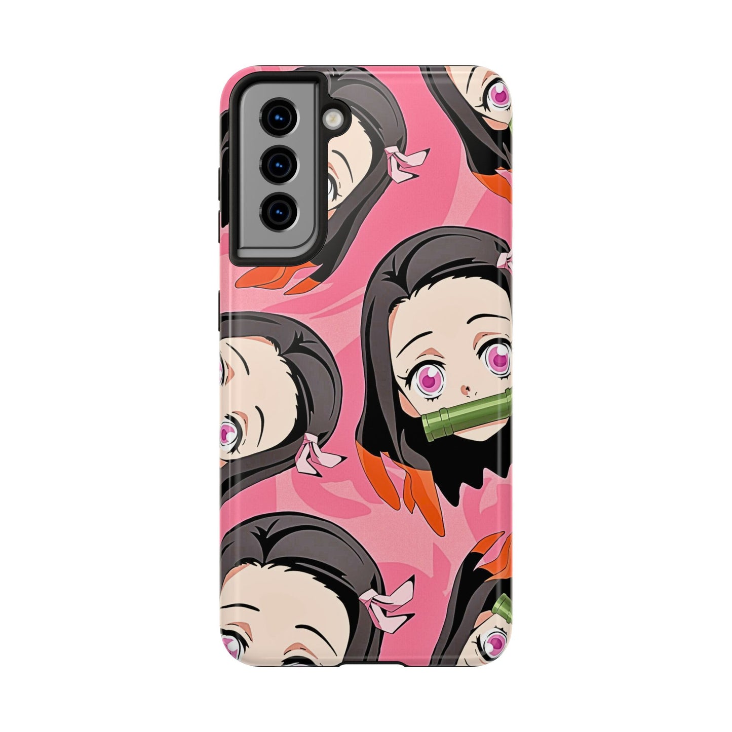 Nezuko Kamado Head Pattern Tough Phone Case | Anime - Demon Slayer