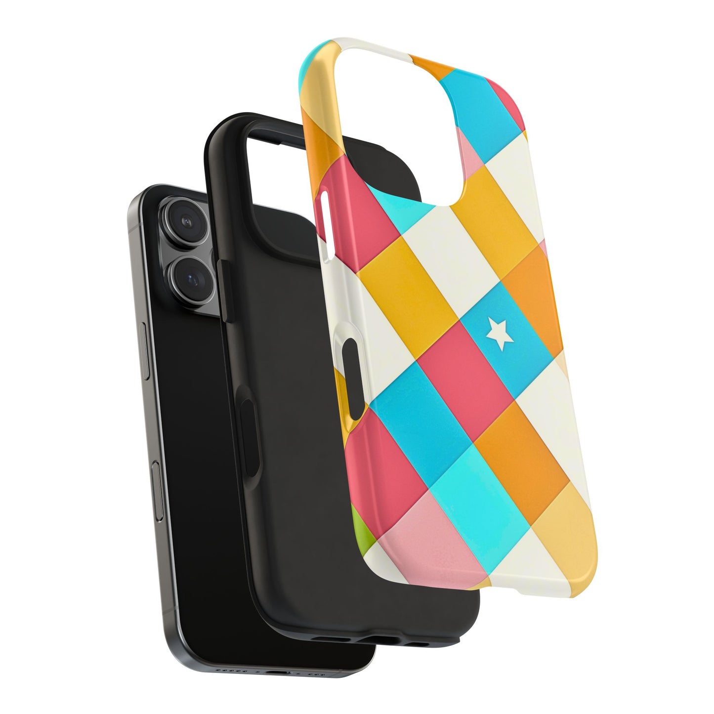 Vibrant Preppy Checkered Tough Phone Case | Aesthetic