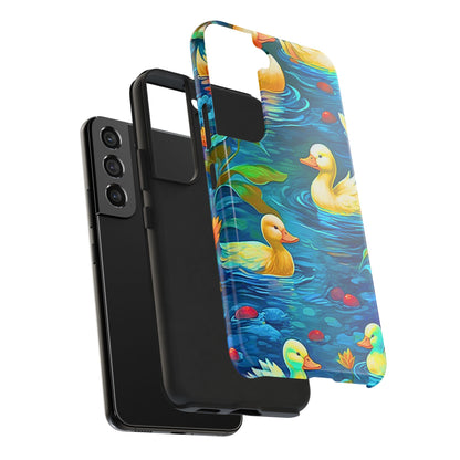 Ducks in the Pond Pattern Style Tough Phone Case | Animals