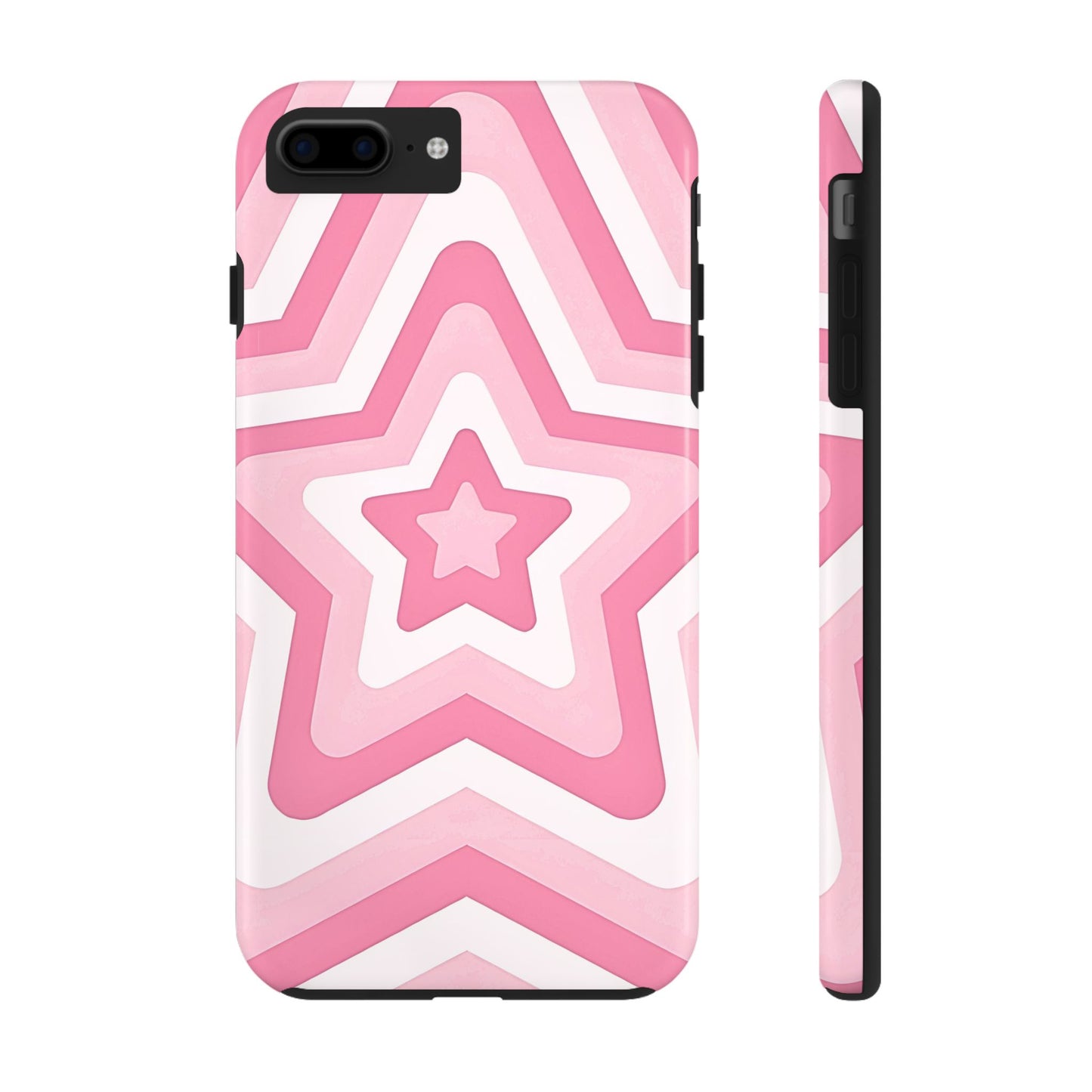 Pink Preppy Star Pattern Style Tough Phone Case | Aesthetic